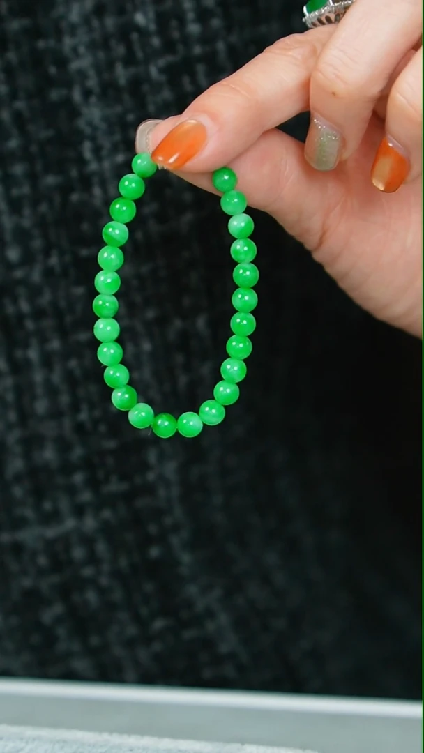 【闪购商品】翡翠手串未镶嵌52号-6.2mm珠串/姿/3