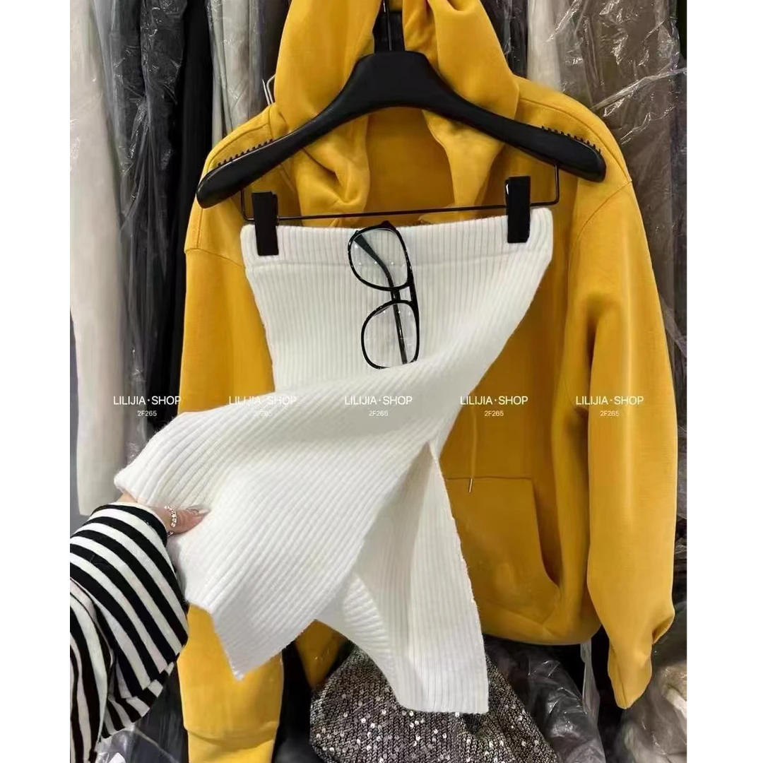 悠悠 秋季新款时尚坑条辣妹性感百搭显瘦开叉上衣女