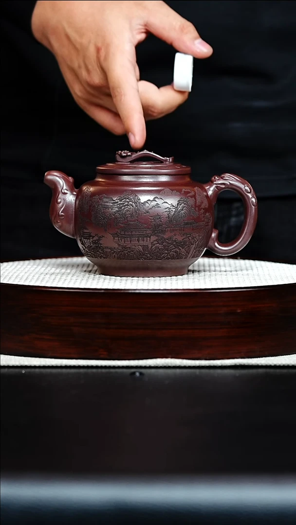 茶壶紫砂宜兴紫砂如意壶