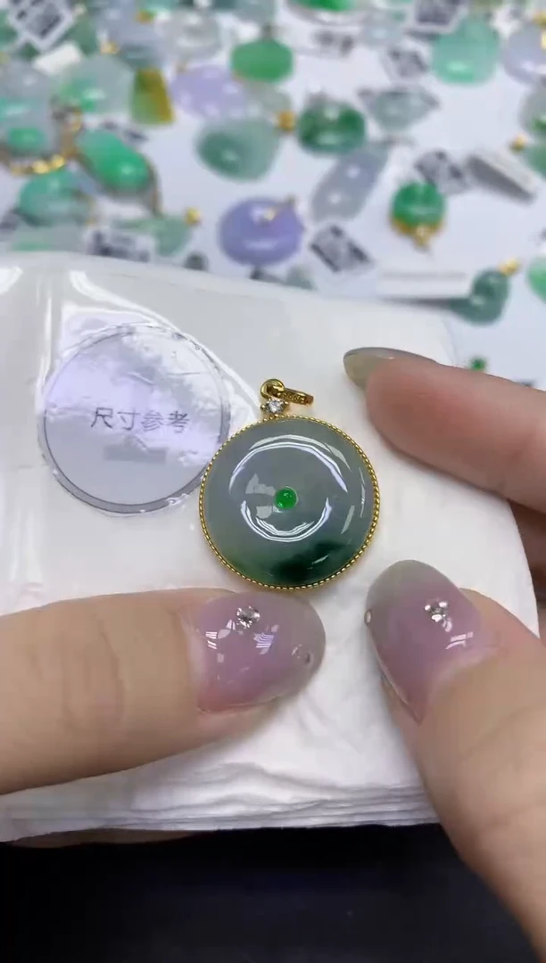 颈饰未镶嵌翡翠天然缅甸翡翠A货百元以上9元证书费自理