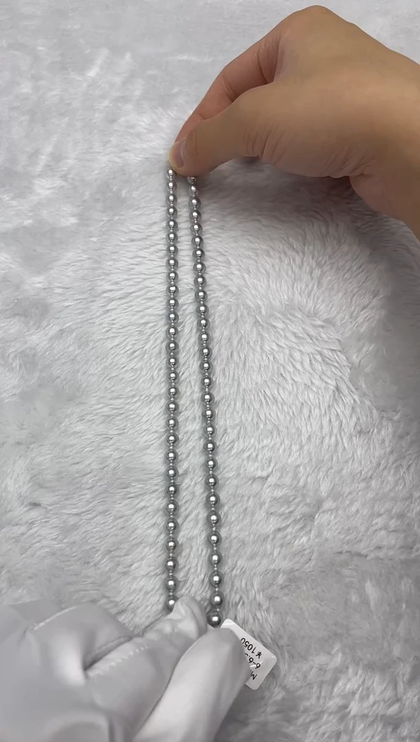 项链银S925镶嵌海水珍珠AK真多麻6-6.5mm