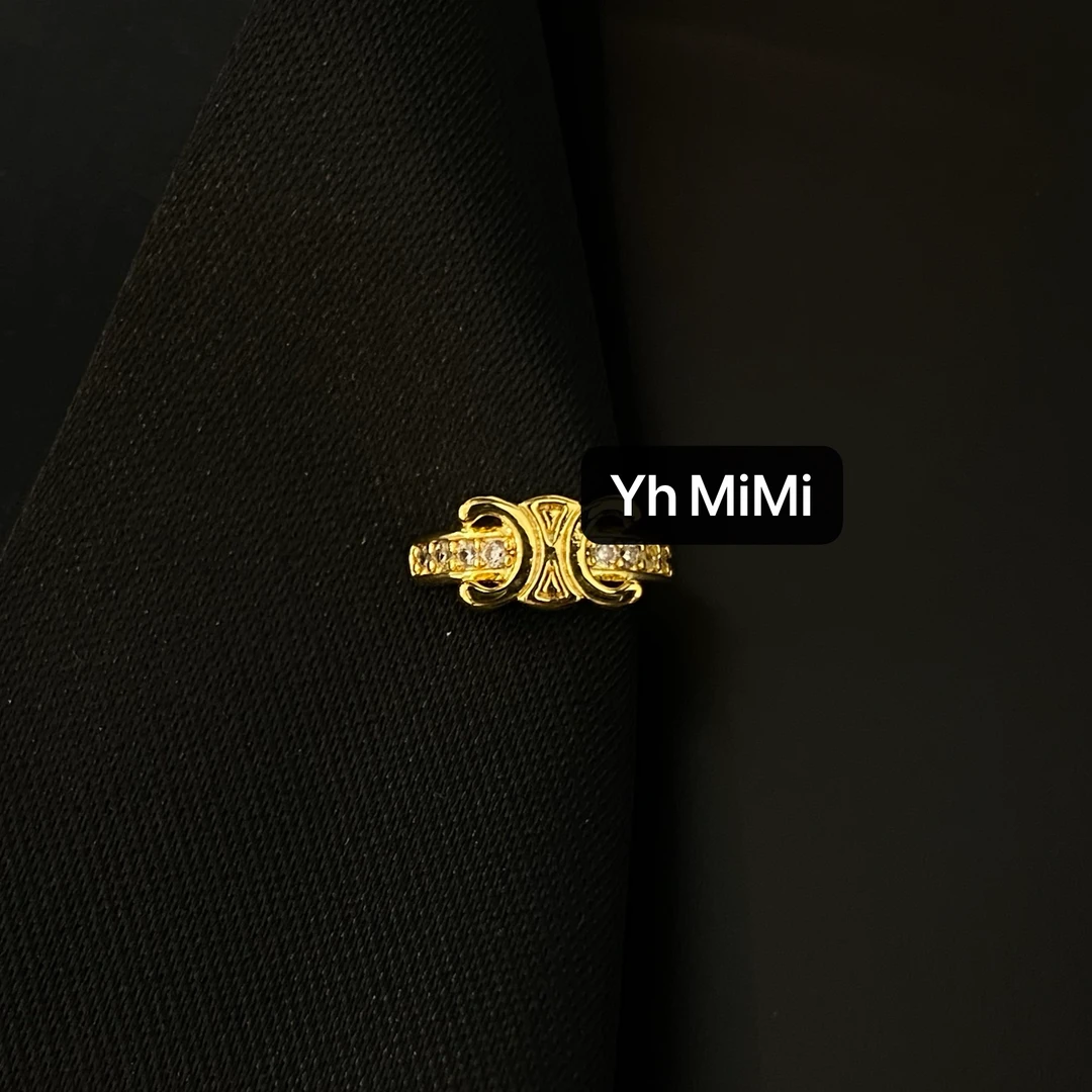 铜合金耳饰 铜合金轻奢超闪镶嵌开口耳饰女ins风气质耳夹MM136