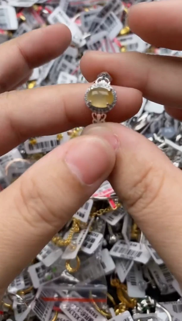 【闪购商品】翡翠戒指银S925镶嵌5555---5