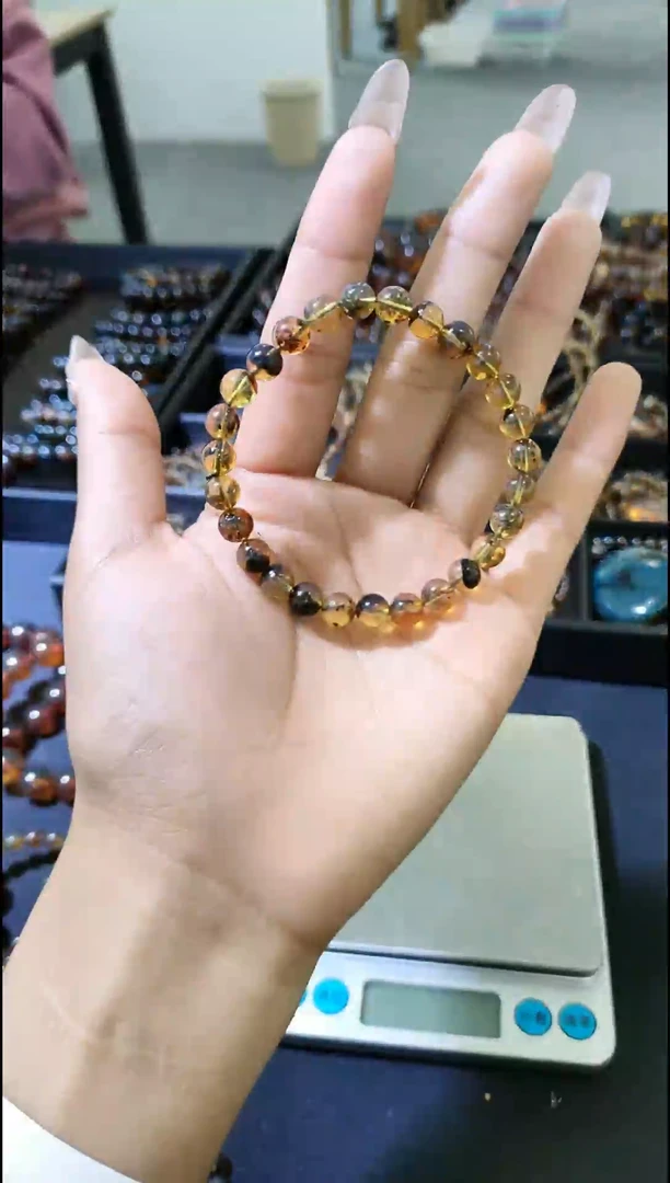 【闪购商品】琥珀手链未镶嵌#56#6mm缅甸琥珀手串