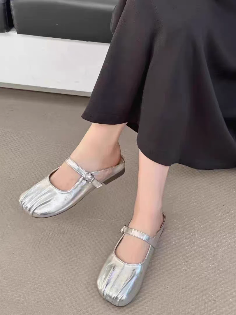 98-11新款平底百搭半托女鞋