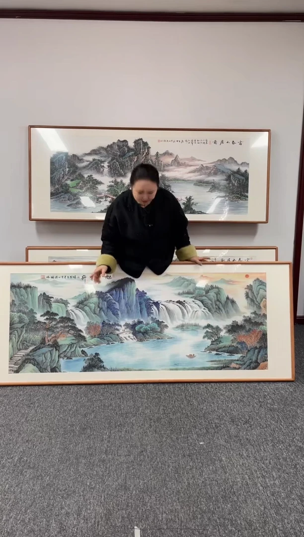 【闪购商品】国画旭日东升210*80刘佳林手绘作品