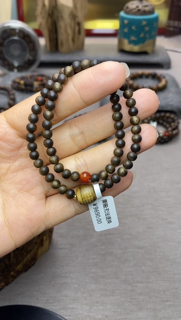 【闪购商品】沉香手串富森红土05沉水+红土五条+配饰两圈款