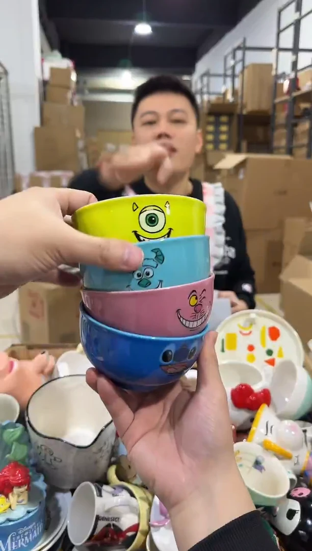 瓷片原盒100周年碗4件套