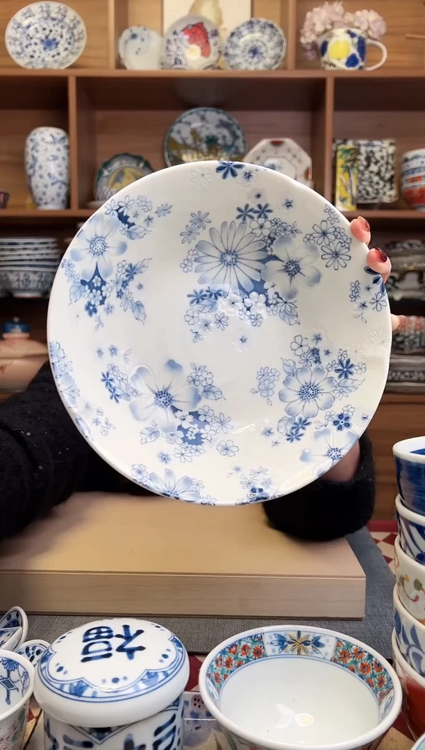 有古窑花集21cm汤钵碗