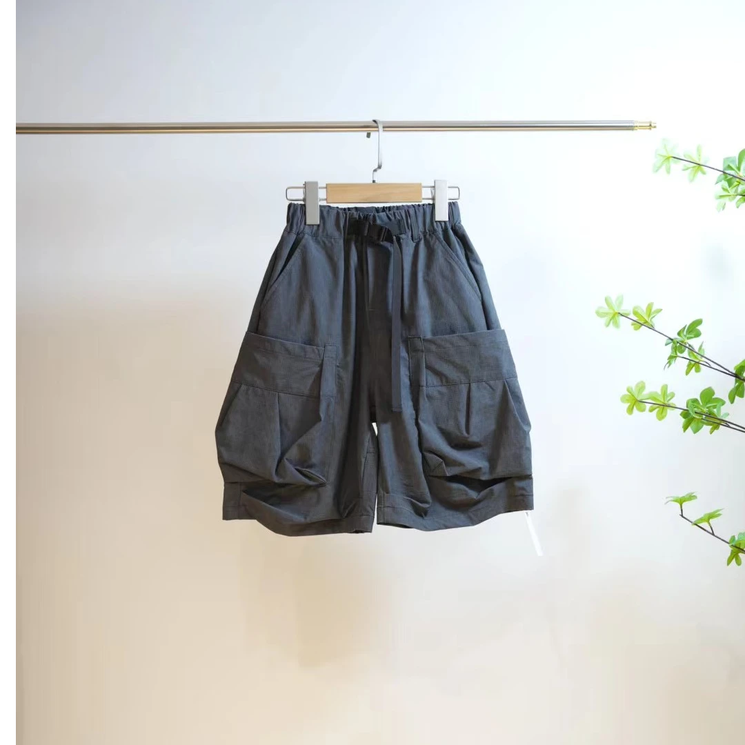 2-077-男童夏季复古大口袋工装休闲短裤