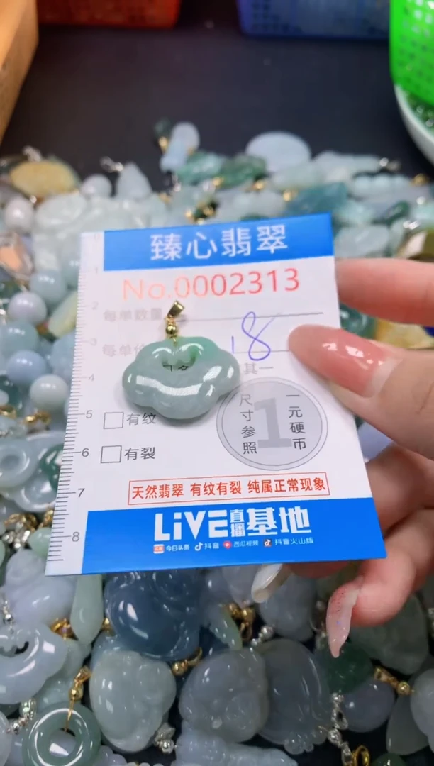 翡翠未镶嵌颈饰2313