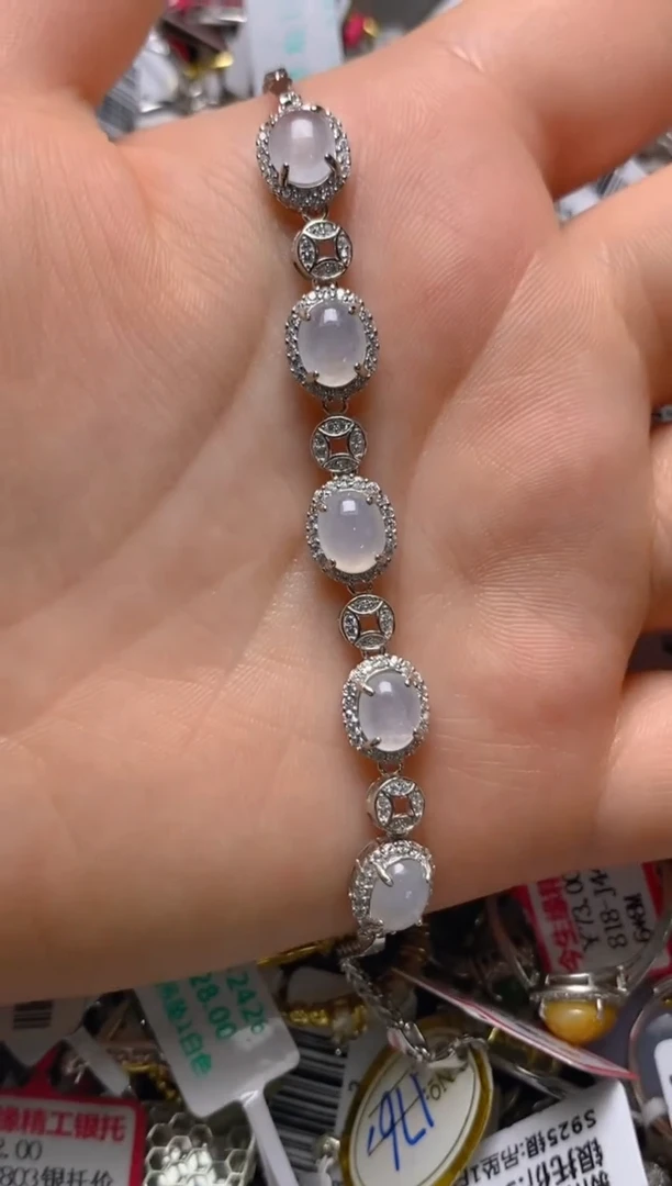 银S925镶嵌戒指翡翠百内无证书