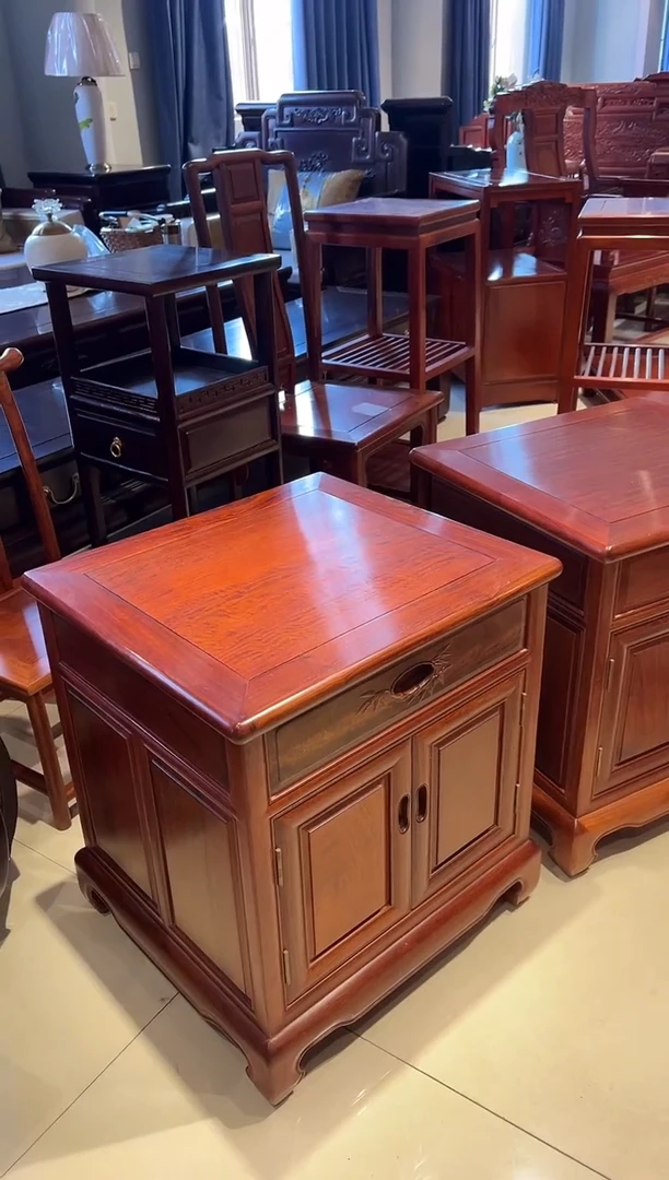 花梨木类成套家具波床头柜大果紫檀一个