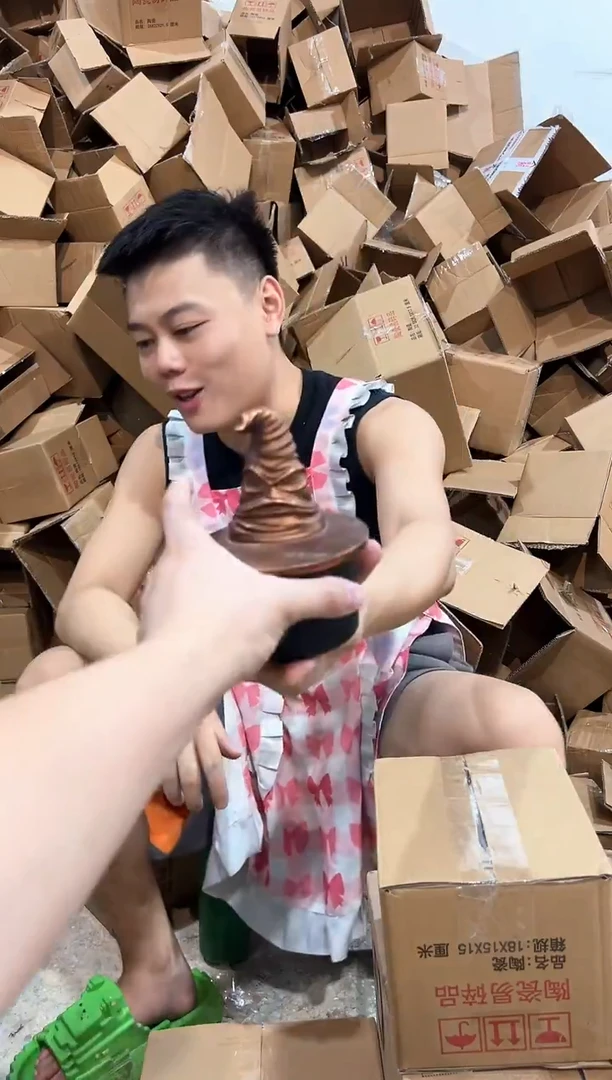 瓷片分院帽首饰盒