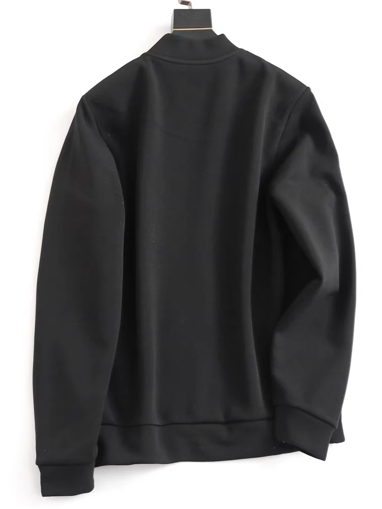 纯色春秋休闲拉链开衫针织外套