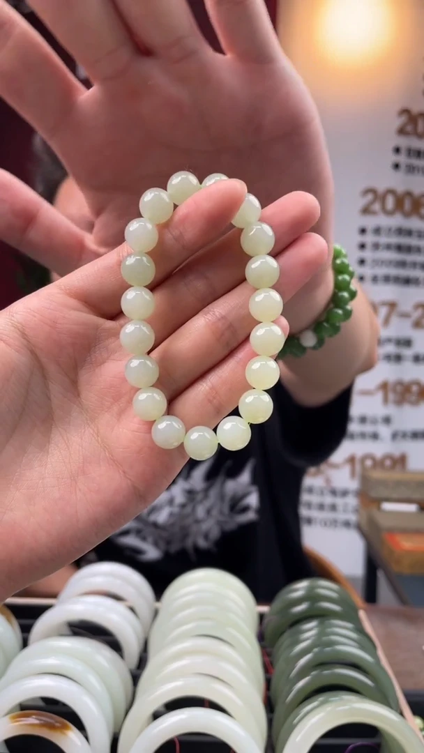 手链未镶嵌和田玉翠青卡10手串多样性发一件