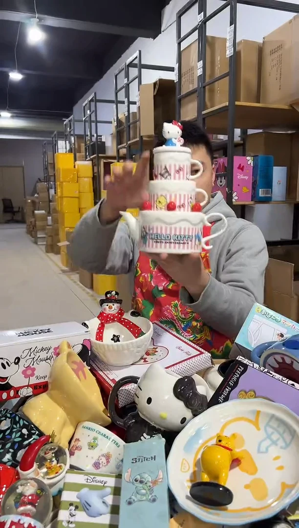 【闪购商品】杯原盒50周年kt猫蛋糕茶壶