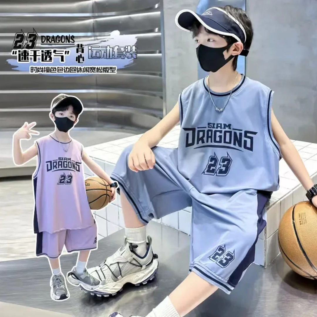 【速干冰丝篮球服】夏装无袖背心套装透气冰感帅气二件套潮