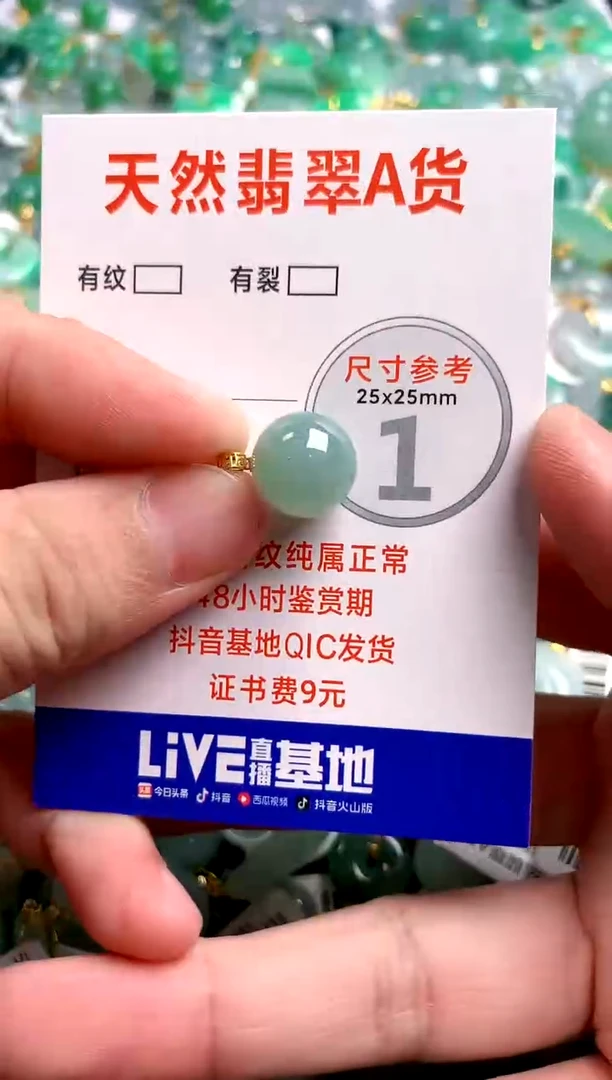 翡翠18K金镶嵌颈饰0933662458