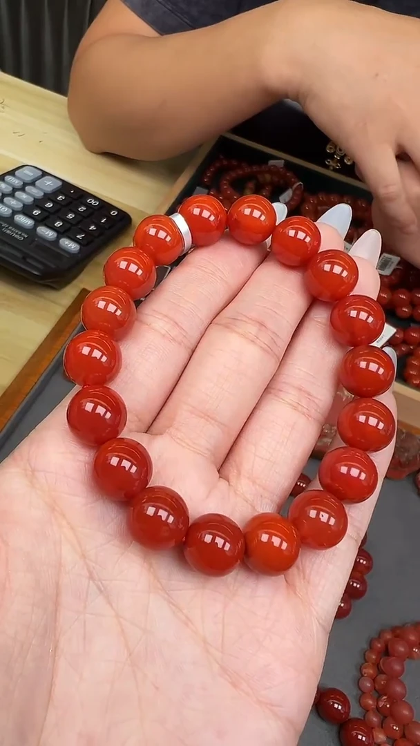 未镶嵌珠串南红玛瑙【C11】云南保山冷水河南红手串11mm+