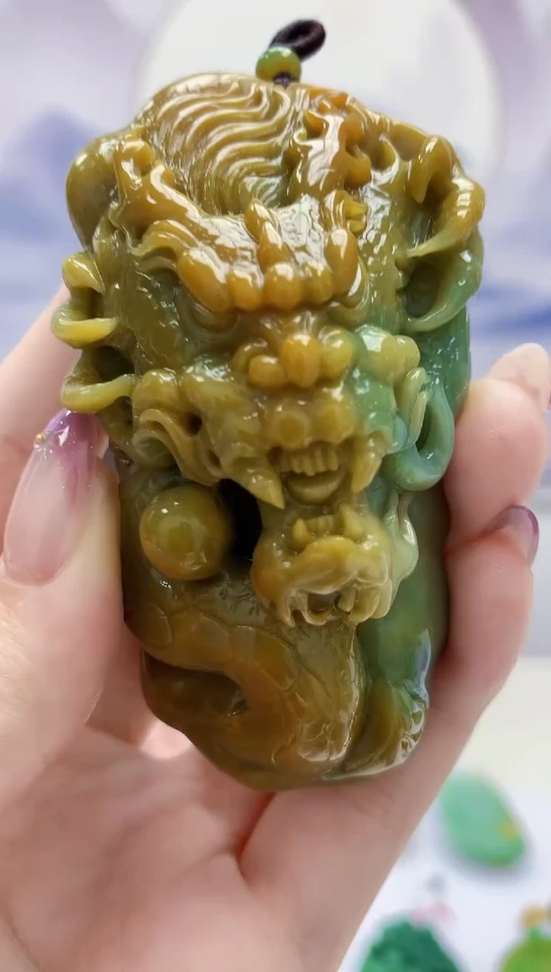 定制翡翠未镶嵌4812jw-毛货挂件赠珠链66