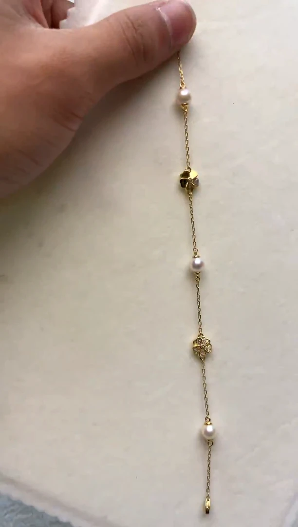 银S925镶嵌手绳海水珍珠