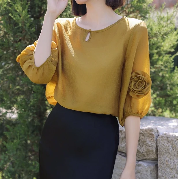 【WI-FI 】9008七彩香秀花朵衬衫