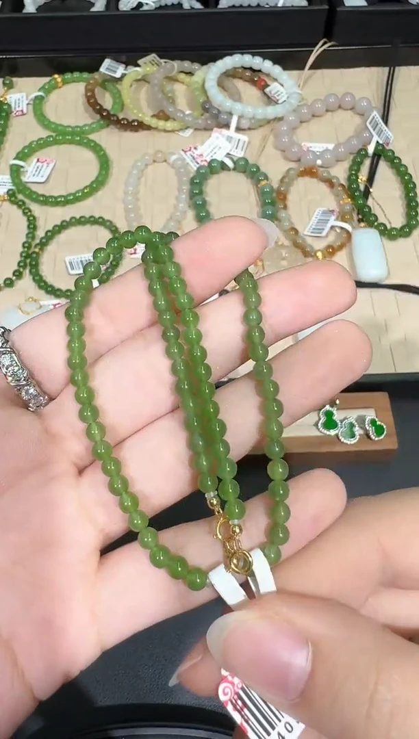 【闪购商品】和田玉手链多样性一件18K金镶嵌X0218-564-3/18k