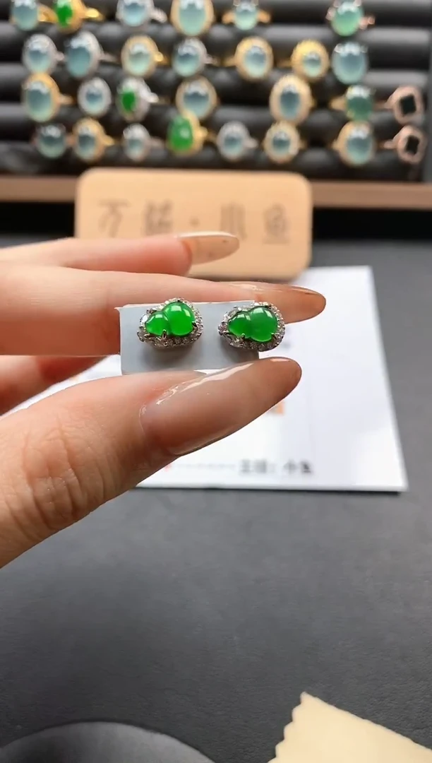 银S925镶嵌戒指翡翠51511