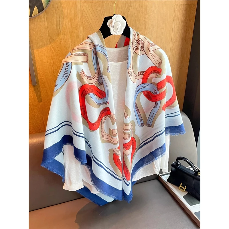 culv夏新款棉麻丝巾女韩版百搭时尚纱巾保暖围巾空调房披肩沙滩巾