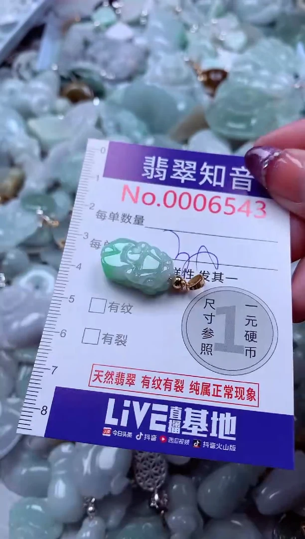 翡翠未镶嵌吊坠(不含链)6543