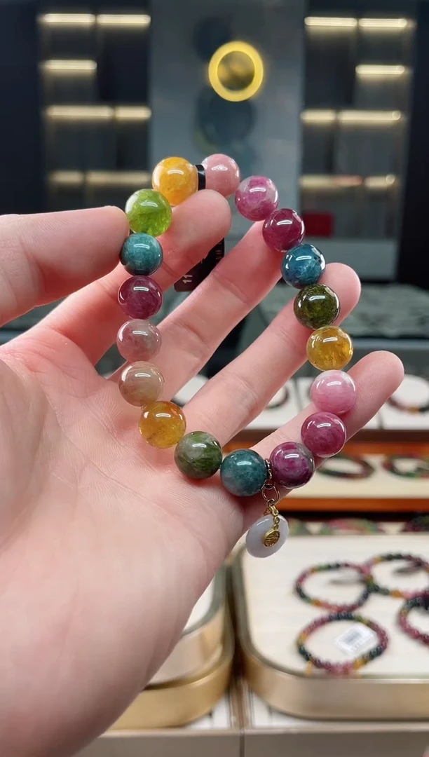 未镶嵌老矿碧玺单圈手串11mm+碧玺多样性发一条xion