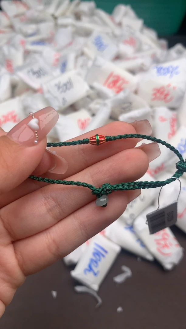 【闪购商品】翡翠手绳18K金镶嵌一