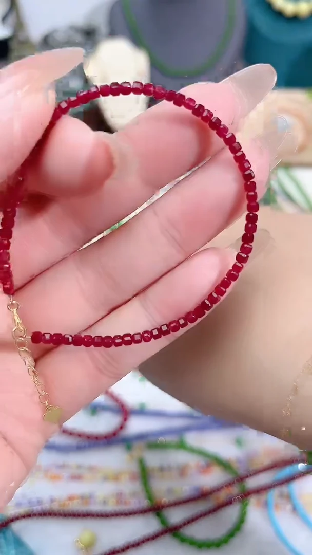 【闪购商品】红宝石手链银S925镶嵌56手链