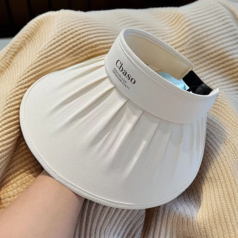帽子女款2025新款夏季遮阳防晒帽户外防紫外线大檐百搭空顶防晒帽