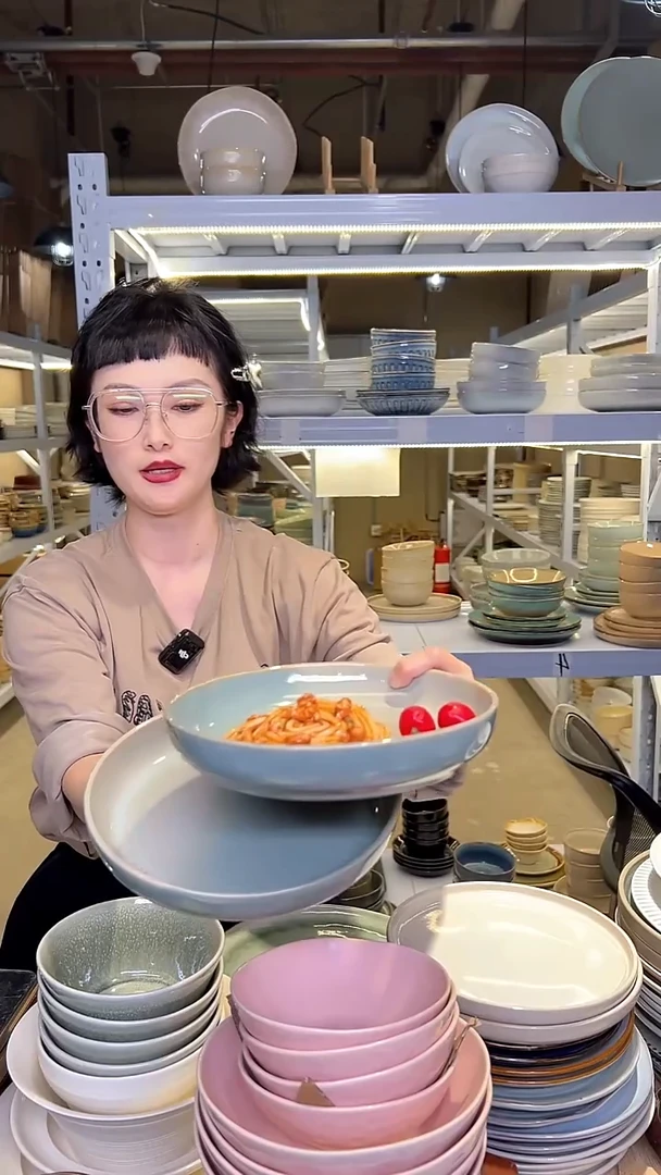 瓷120外贸尾货高温釉下彩陶瓷餐具默认微瑕