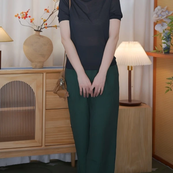 （自由裤）汉麻纤维皇后出口欧洲品质重磅敦实发光色织双色汉麻裤！