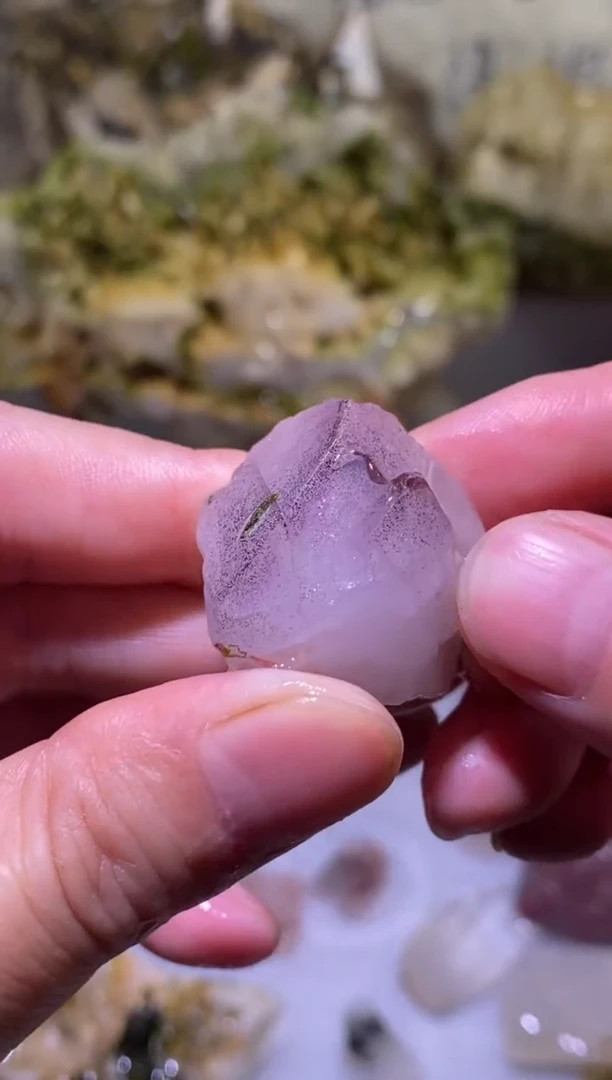 未镶嵌珠宝半成品水晶42号24g红隐山+四川美姑超七花园水晶