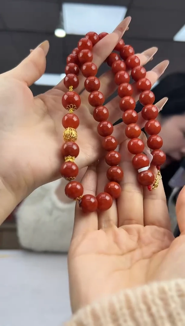 未镶嵌珠串南红玛瑙12.18-11mm（多样式）HS098026804888