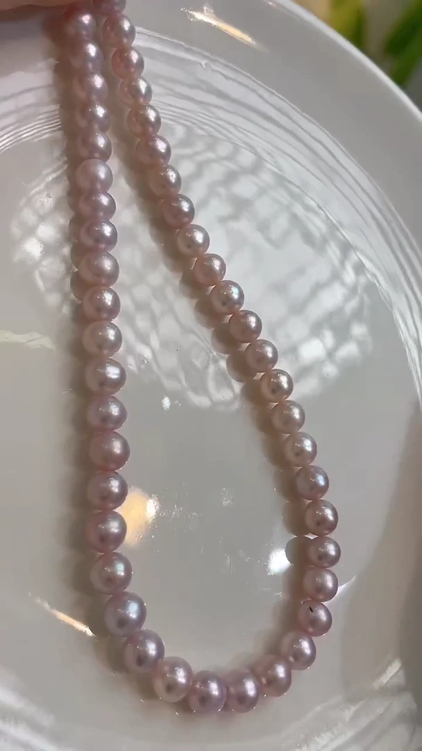 项链未镶嵌淡水珍珠298  无6-7mm粉色系天女粉