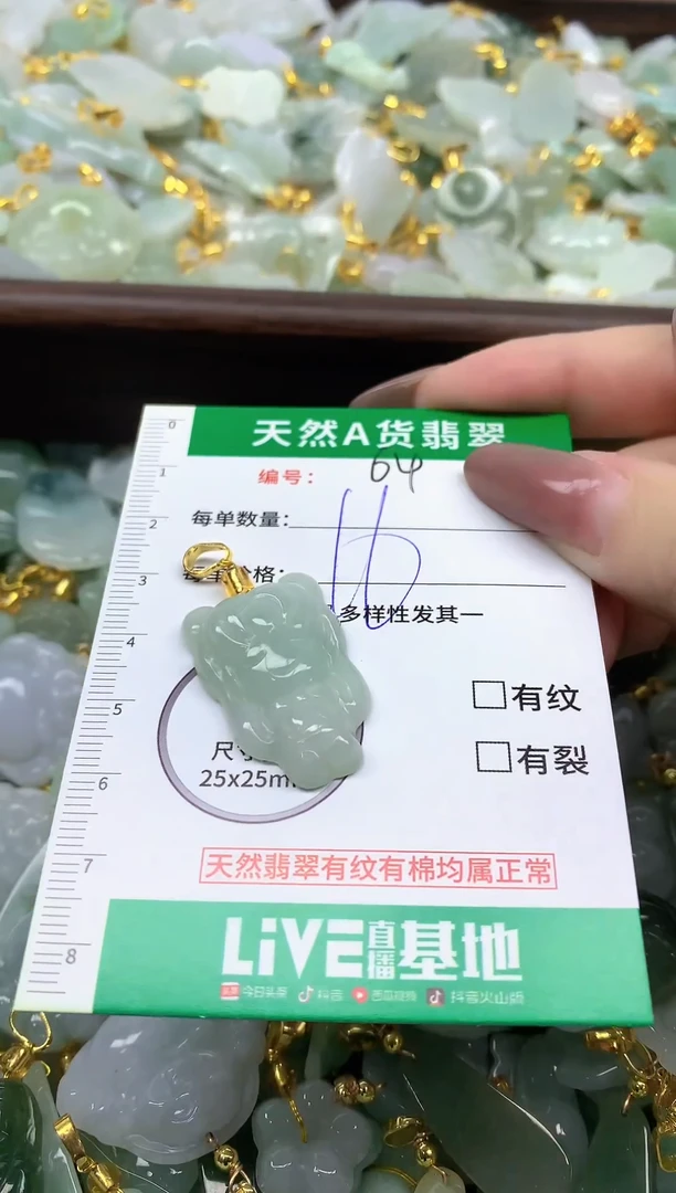 颈饰未镶嵌翡翠纯天然缅甸A货翡翠-64