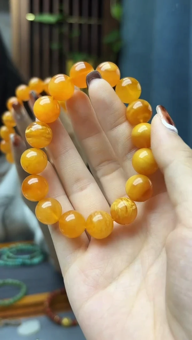 裸石蜜蜡未镶嵌蜜蜡手串12mm+YN