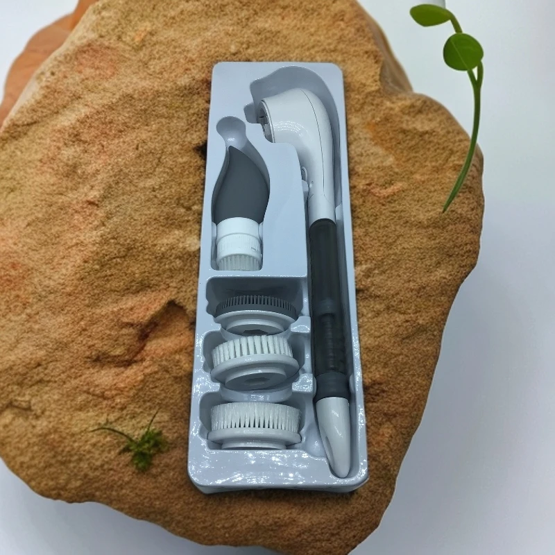 多功能电动洗澡按摩硅胶长柄 沐浴刷