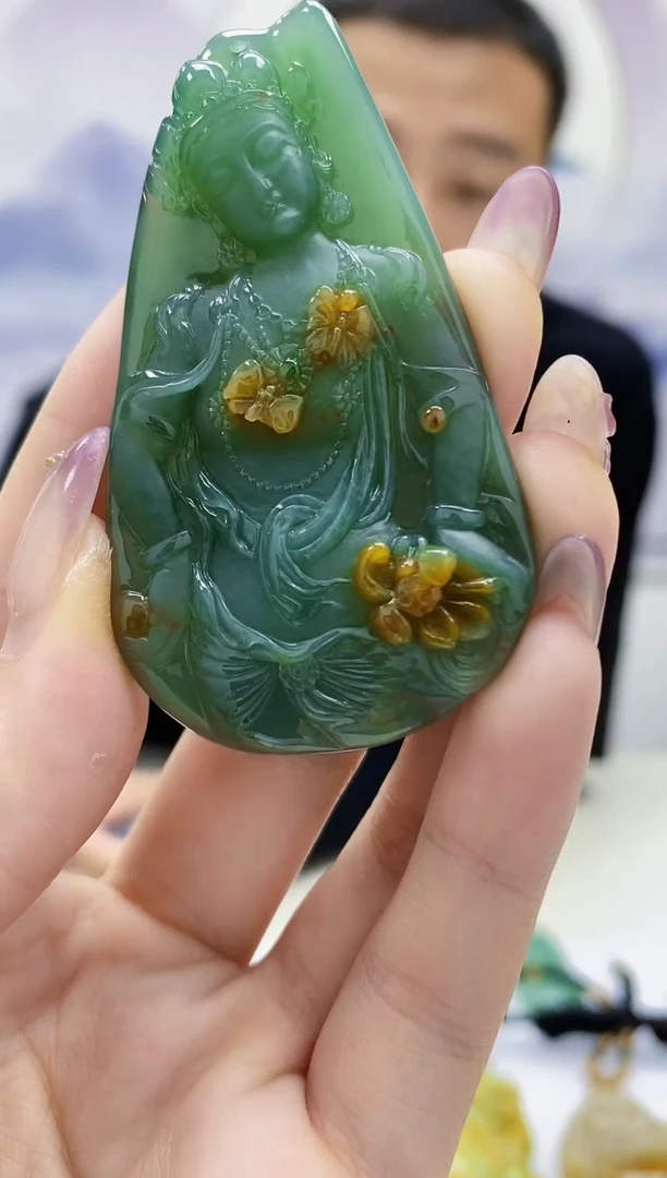 定制翡翠未镶嵌4898jw-毛货挂件186