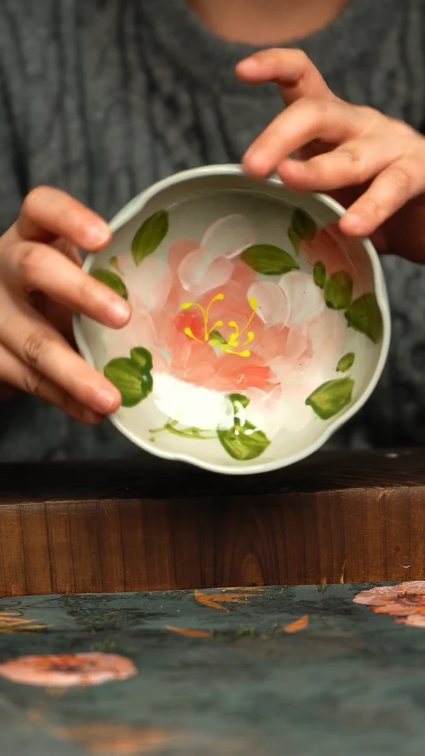 杯釉下彩手工手绘同款陶器