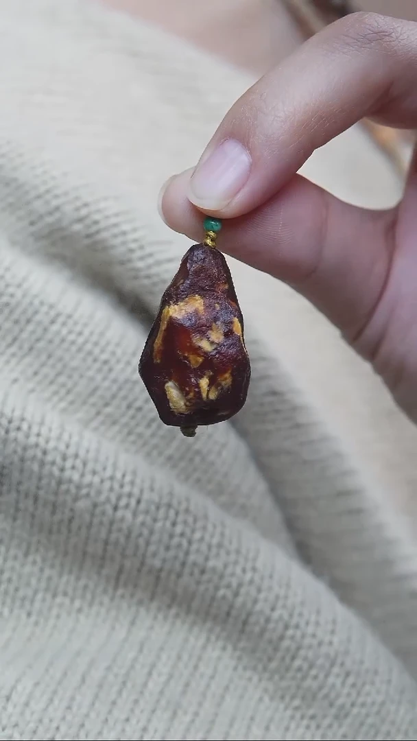 裸石蜜蜡未镶嵌*蜜蜡原石小提溜*活扣头*百搭小配饰*