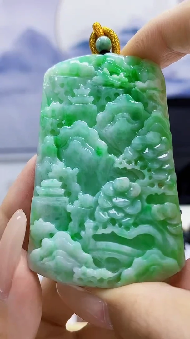 定制翡翠未镶嵌4812xx-毛货挂件12