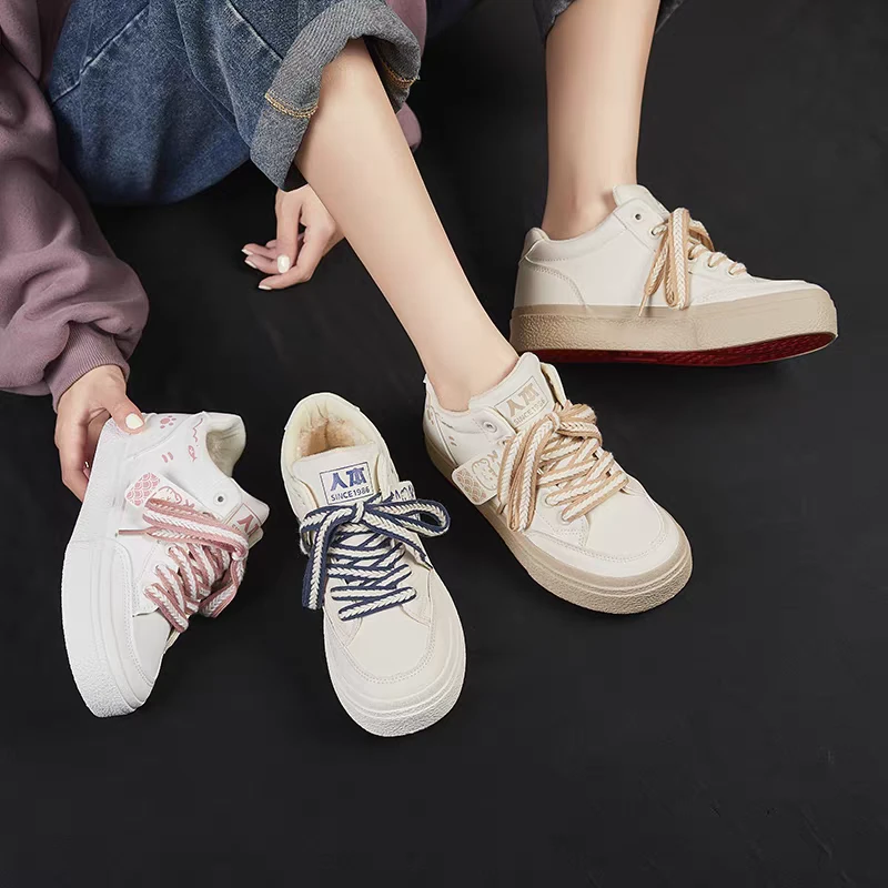 可爱猫咪棉鞋小众厚底鞋百搭女款2024爆款韩版青年潮鞋【33176D】