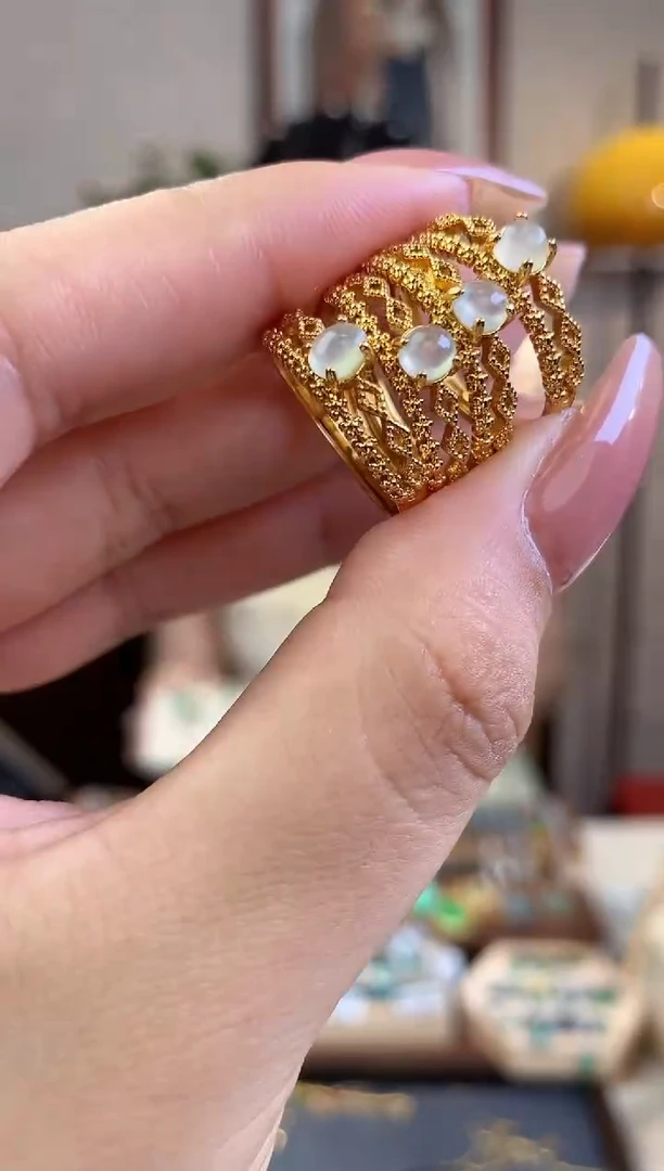 翡翠戒指未镶嵌戒指多样性发货1件