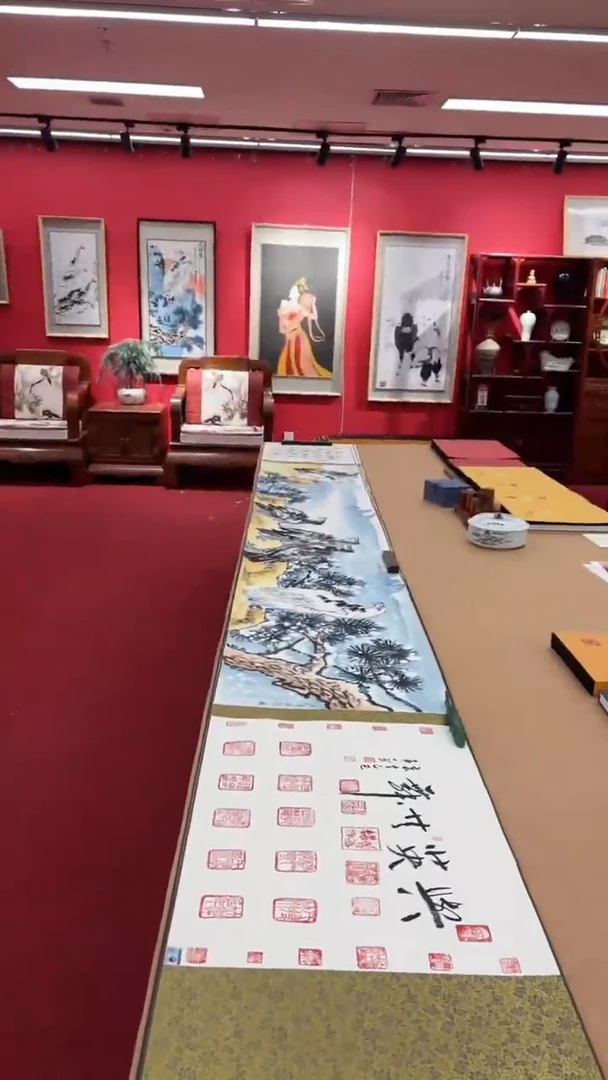 国画与英共舞5米手卷